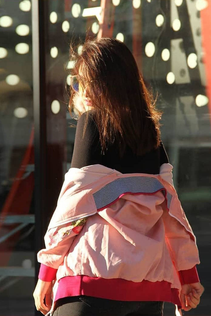 Candy Pink Bomber Jacket