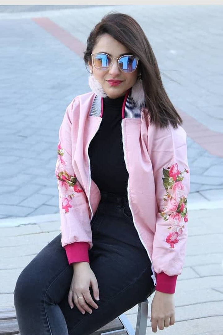 Candy Pink Bomber Jacket